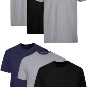 Hanes Men’s Undershirt Packs, Stay-Tucked Soft Cotton Undershirts, Best Undershirts for Men, White/Black/Asstd Multipacks