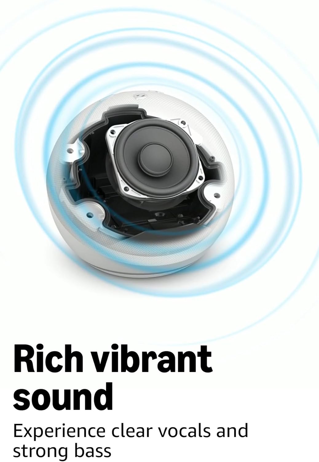Amazon Echo Dot (newest model) - Vibrant sounding speaker, Designed for Alexa+, Great for bedrooms, dining rooms and offices, Glacier White - Image 5