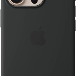 Apple iPhone 16 Pro Silicone Case with MagSafe and Camera Control: Lightweight Phone Case, Wireless Charging Compatible, Smooth Matte Finish, Black