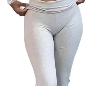 ZFLM Casual Workout Two Piece Outfits Long Sleeve High Waist Fold-Over Flared Leggings Pants Tracksuit Sets Streetwear