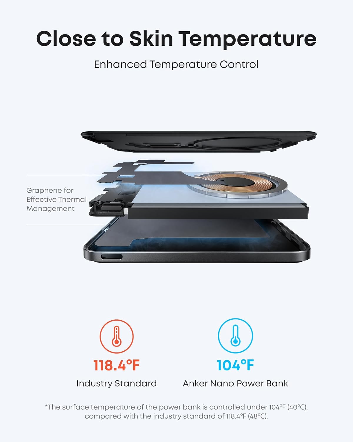 Anker Nano MagSafe Portable Charger, Ultra-Slim 5,000mAh Magnetic Wireless Power Bank, Qi2-Certified 15W Max, Compact for Travel, Ergonomic Design, for iPhone 17/16 Series, and More - Image 5