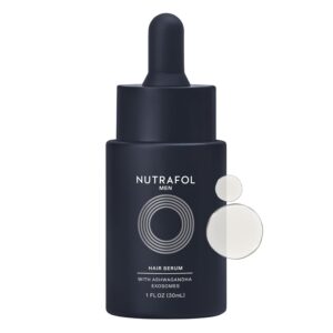 Nutrafol Men’s Hair Serum, Clinically Tested to Support Visibly Thicker Hair and Scalp Coverage, Lightweight and Non-Greasy, for Daily Use – 30mL, 1 Bottle
