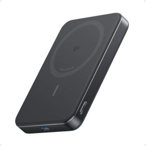 Anker MagGo Power Bank, Slim 10,000mAh Magnetic Battery Pack, Qi2 Certified 15W Ultra-Fast MagSafe Compatible Portable Charger, Ergonomic Design, for iPhone17/16/15/14 Series, and More