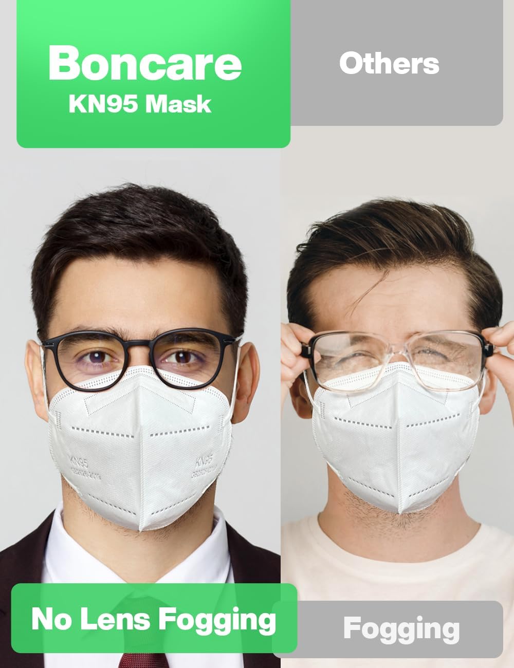 Boncare KN95 Face Mask 30 PCs, 5-Layer Face Mask for Men & Women, Updated Breathable, Comfortable (White) - Image 7