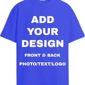 Personalized Custom T Shirts for Women Men T-Shirt Front Back Add Your Own Design with Image Text Logo