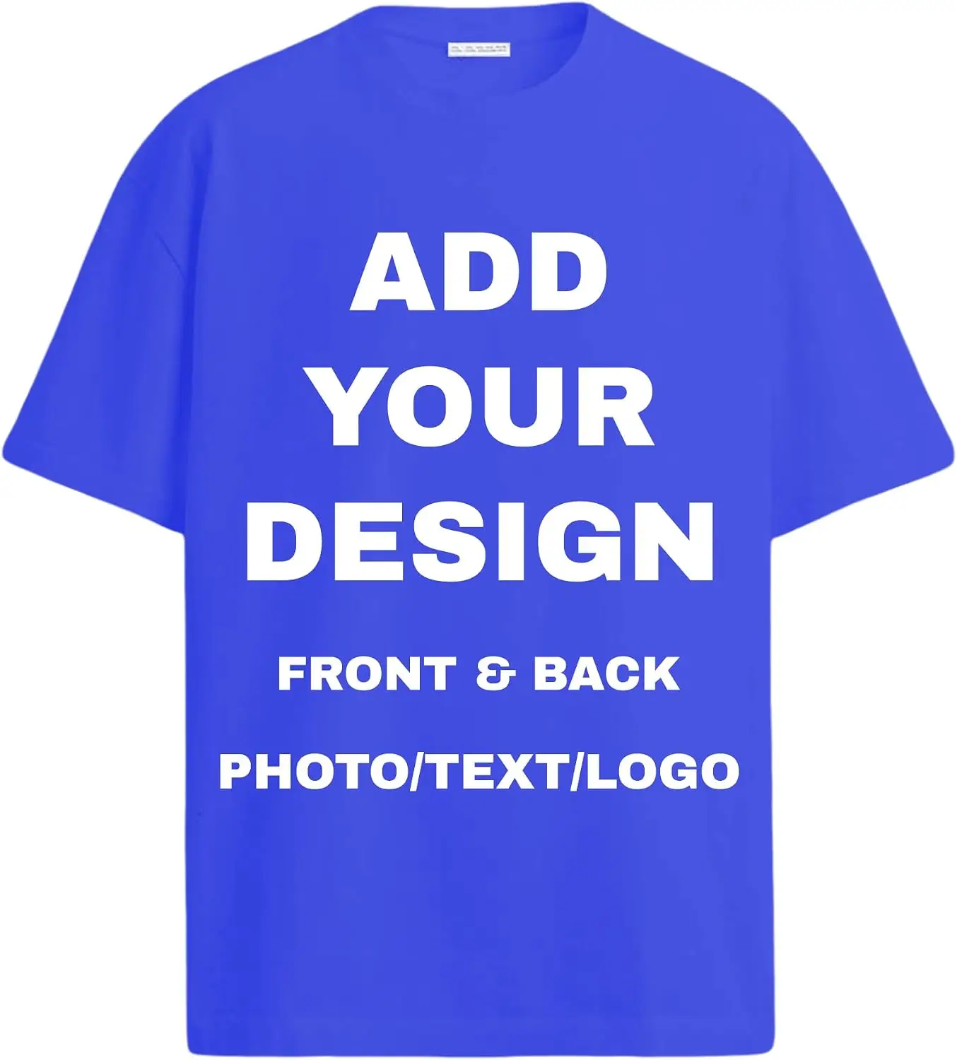 Personalized Custom T Shirts for Women Men T-Shirt Front Back Add Your Own Design with Image Text Logo