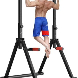 DOBESTS Power Tower Pull Up Bar Free Standing, Adjustable Foldable Pull Up Station, Home Gym Strength Training Equipment 700LBS