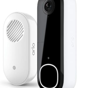 Arlo Video Doorbell 2K + Chime 2 (2nd Gen, Latest Release), Wireless or Wired Option, 2-Way Audio, Night Vision, Head to Toe View, Package Detection, Person & Vehicle Recognition, 1-Month Secure Plan