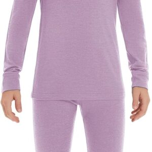 Iguana Unisex Kids 100% Merino Wool Base Layer Set Lightweight Thermal Underwear Sets for Girls and Boys