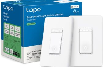 TP-Link Tapo Matter Smart Dimmer Switch: Voice Control w/Siri, Alexa & Google Assistant, UL Certified, Timer & Schedule, Easy Guided Install, Neutral Wire Required, Single Pole, Tapo S505D(2-Pack)
