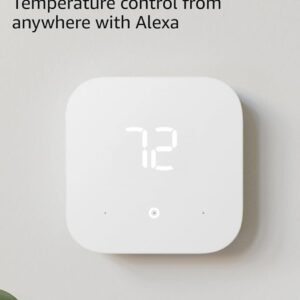 Amazon Smart Thermostat – Save money and energy – Works with Alexa and Ring – C-wire required