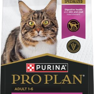 Purina Pro Plan Sensitive Skin and Stomach Cat Food, Lamb and Rice Formula – 7 lb. Bag
