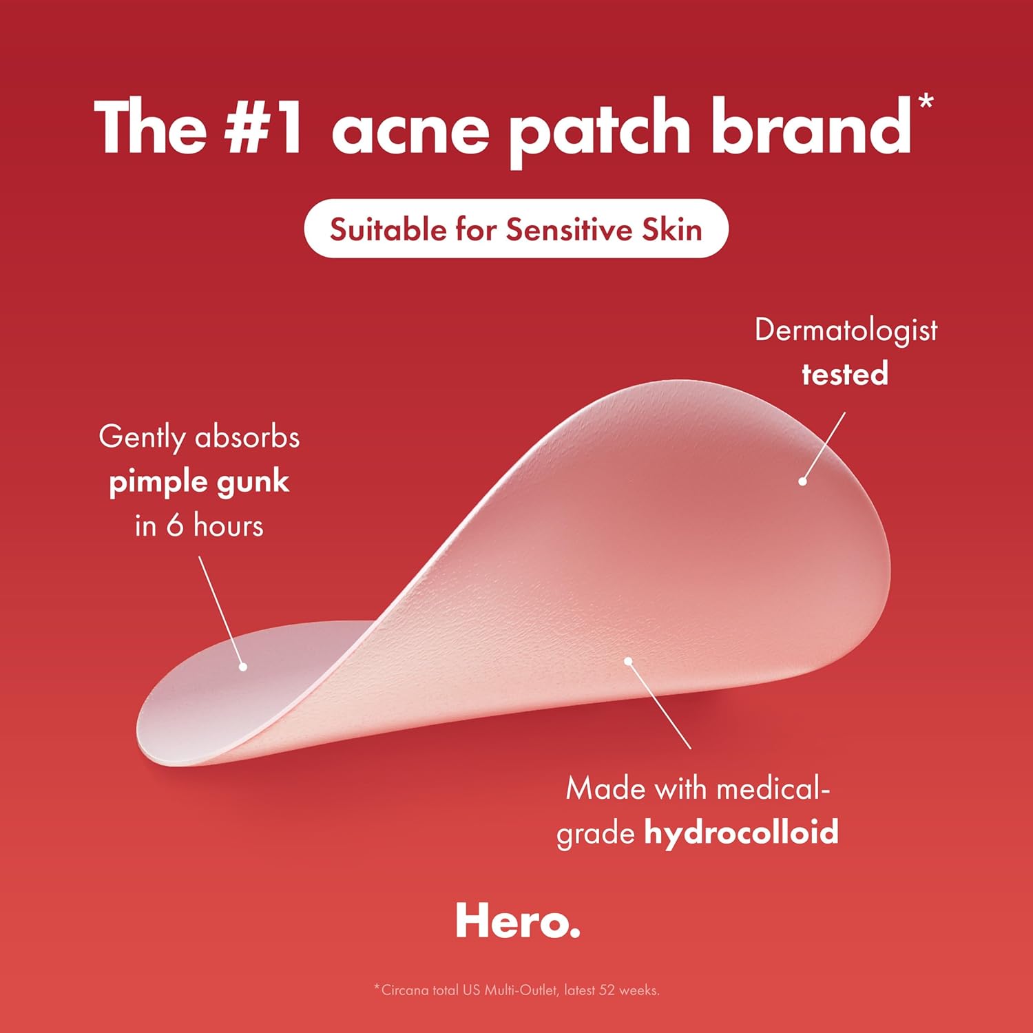 Mighty Patch Original Patch from Hero Cosmetics - #1 Hydrocolloid Acne Pimple Patches for Face, Shrinking Zits & Whiteheads in 1 Use, Nighttime Spot Pimple Stickers for Face, 36 Count - Image 8