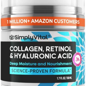 Anti-Aging Face Moisturizer with Retinol, Collagen & Hyaluronic Acid – Moisturizer Face Cream for Women & Men – Visibly Firming & Hydrating Neck Cream – Day & Night Skin Care – 1.7 fl oz