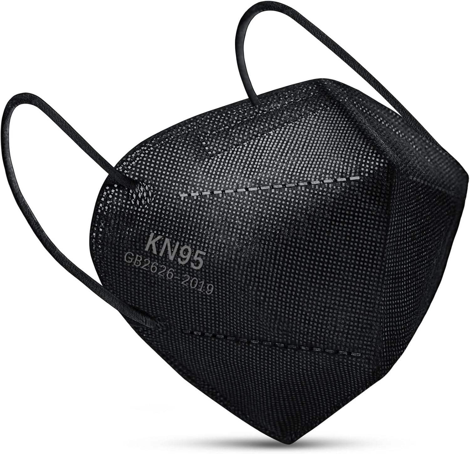 Boncare KN95 Face Masks 50 Pack, Black, 5-Layer Disposable Face Masks, Breathable and Comfortable - Image 2