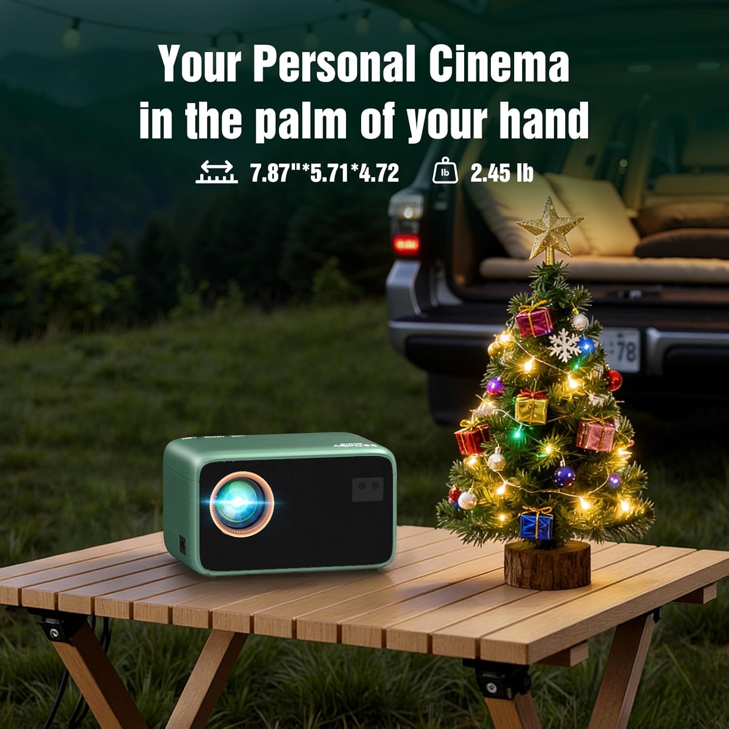 TMY 4K Projector with WiFi Bluetooth, Compatible with Netflix/Prime Video/YouTube, Outdoor Portable Home Theater Movie Projector, Smart Projector for Indoor Outdoor Movies, Gaming and Camping (Green) - Image 8