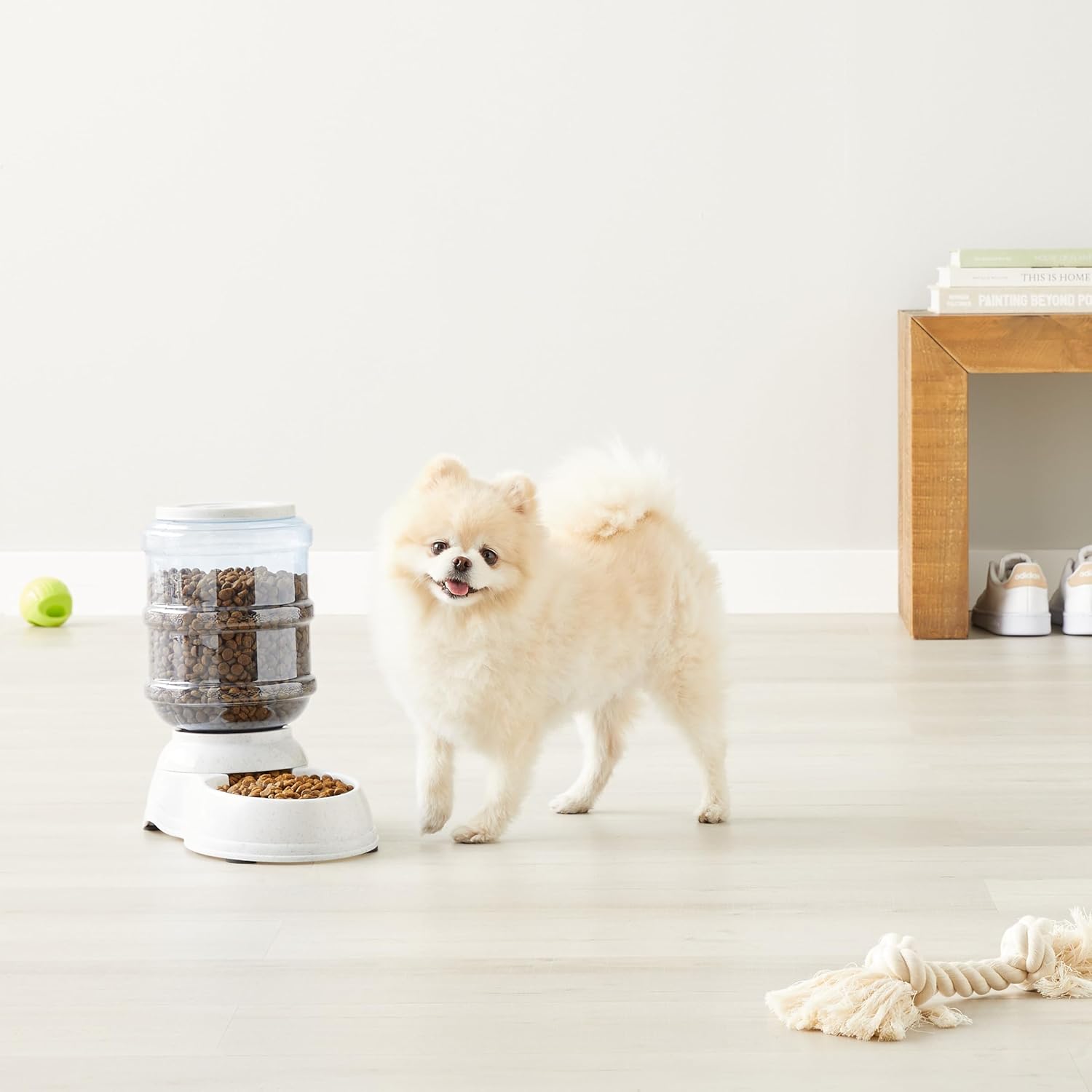 Amazon Basics Gravity Pet Food Feeder for Dogs and Cats, Easy to Clean, Easy to Fill, Removable Lid, 6-Pound Capacity, Small, Gray - Image 7