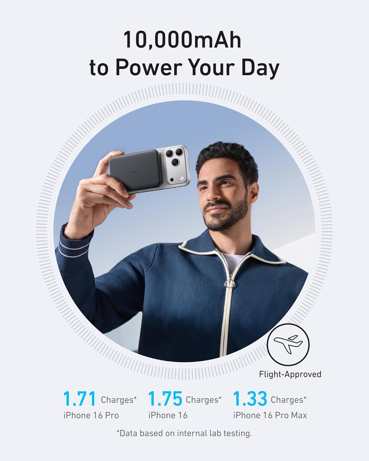 Anker MagGo Power Bank, Slim 10,000mAh Magnetic Battery Pack, Qi2 Certified 15W Ultra-Fast MagSafe Compatible Portable Charger, Ergonomic Design, for iPhone17/16/15/14 Series, and More - Image 5