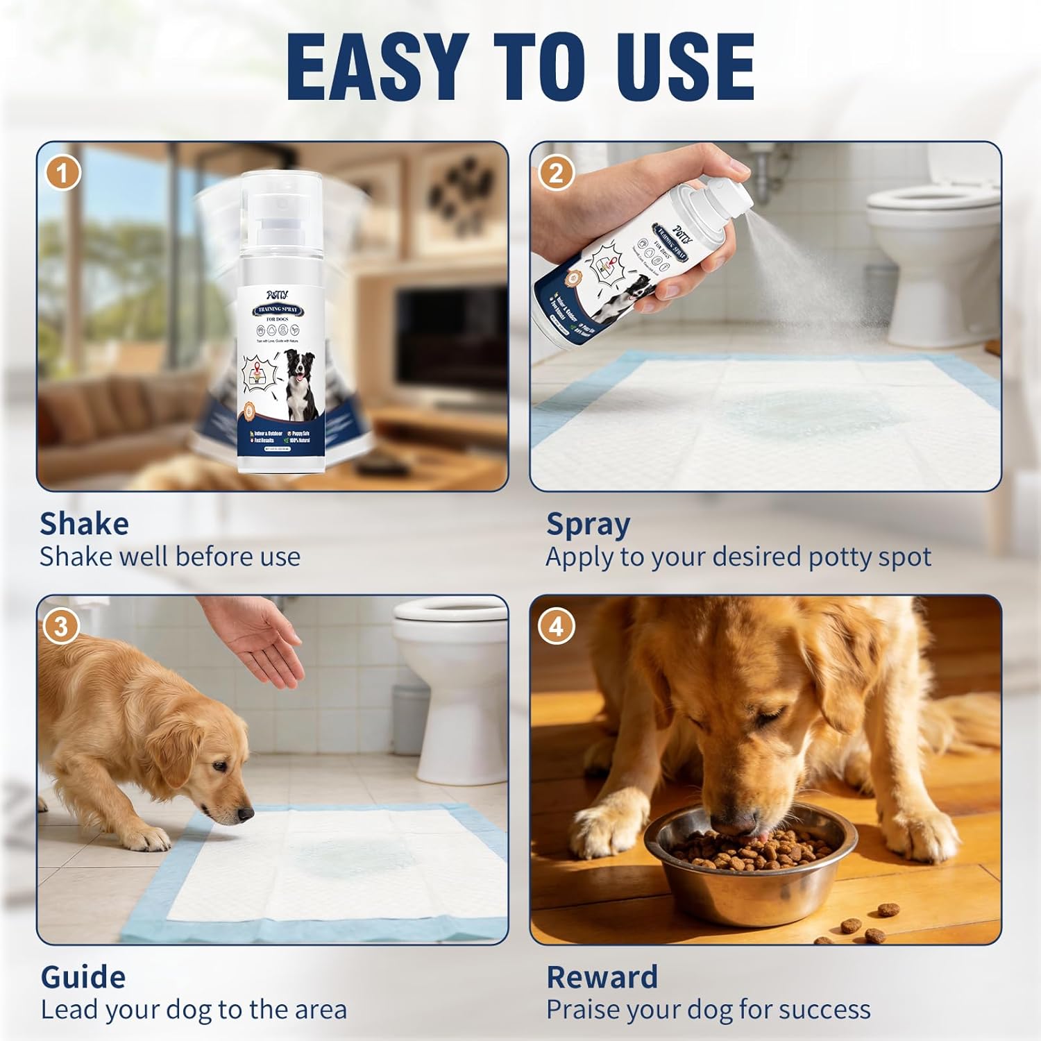 Potty Training Spray for Dogs, Go Here Dog Potty Training Spray & Dog Pee Spray, Puppy Potty Training Aid for Housebreaking, Natural Indoor & Outdoor Use, 5.07 Fl OZ - Image 6