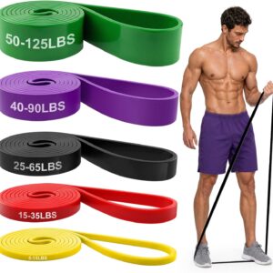 Renoj Resistance Bands for Working Out, 5 Levels Pull Up Assistance Bands Set for Workout, Exercise, Home Gym & Strength Training