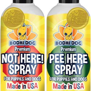 Bodhi Dog Not Here! Spray & Potty Training Spray – Dog Training Corrector for Indoor/Outdoor Use – Stops Urination & Marking – Housebreaking Solution Bundle for Dogs & Puppies (8 Fl Oz)