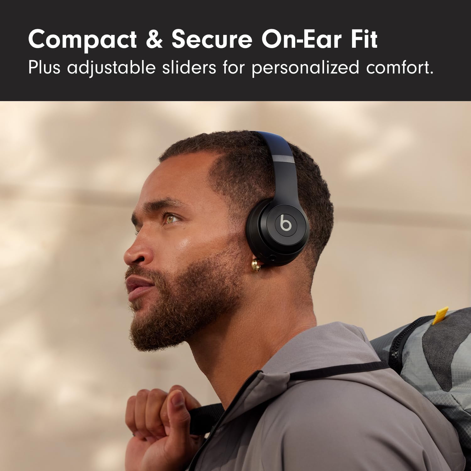 Beats Solo 4 - Wireless On-Ear Bluetooth Headphones, Up to 50-Hour Battery Life, Ultra-Lightweight Comfort, Powerful and Balanced Sound, Apple & Android Compatible - Matte Black - Image 3