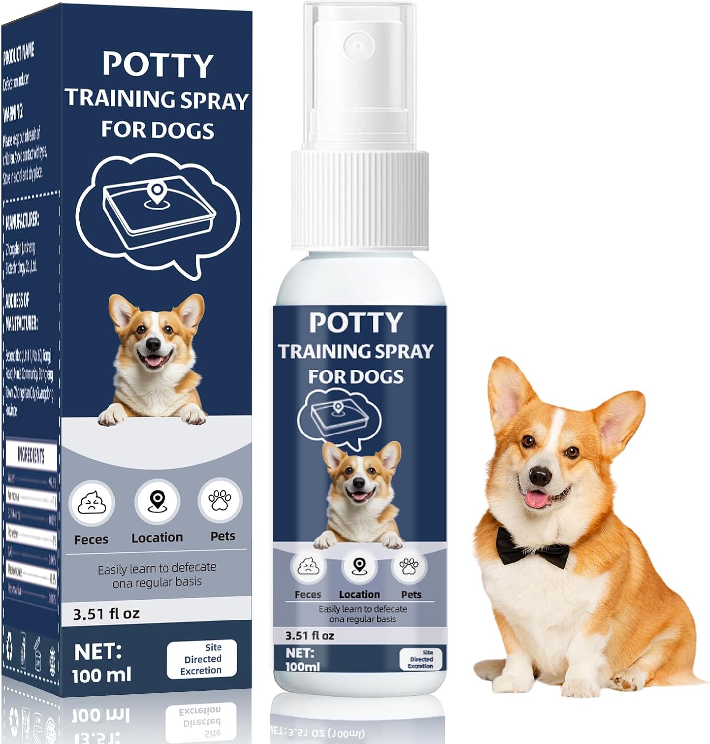 Potty Training Spray for Dogs and Puppies, Housebreaking Attractant Aid for Pee Pads, Artificial Turf, Indoor and Outdoor Potty Areas, (3.51 Fl Oz)