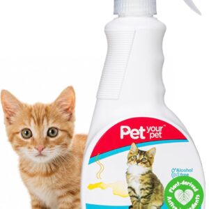 Cat Potty Training Spray No Pee No Poop, 16 Fl Oz, Non Toxic Spray for Cats Only, Natural Pee Deterrent, Stops Urine Marking and Pooping, Indoor Outdoor Keep Off