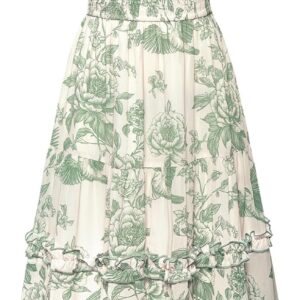 Scarlet Darkness Floral Dress for Women 2026 Flowy Sundress Smocked Cottagecore Dresses