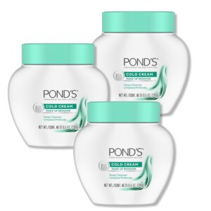 POND’S Cold Face Cream, Skin Care Facial Cleanser for All Skin Types, Deep Moisturizing Face Wash & Makeup Remover, 9.5 oz, 3 Pack