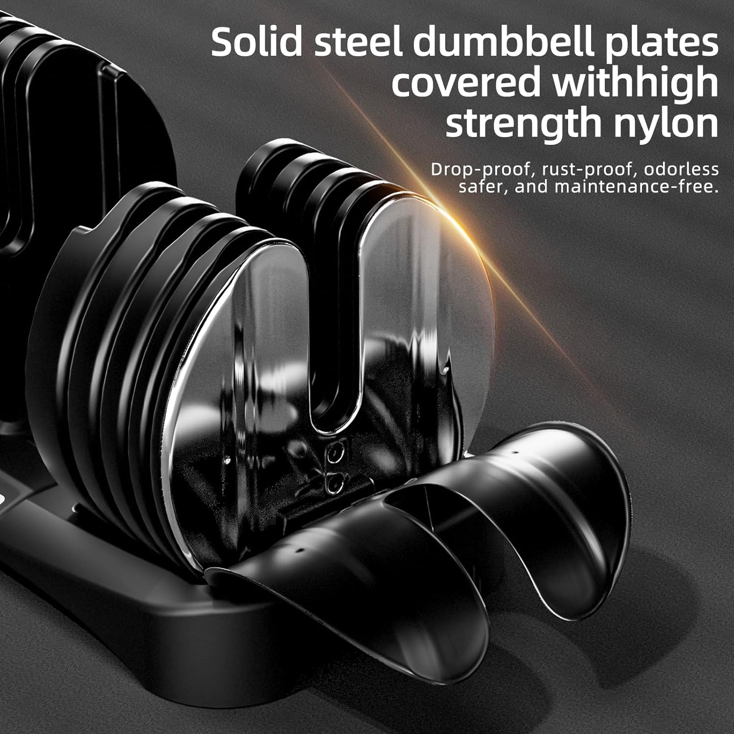 Adjustable Dumbbells Set of 2,Free Weights Dumbbells Set,Adjustable Dumbbell Set,52.5 lbs pair 105 lbs,15 in 1,for Men/Women Gym Equipment for Home Strength Training Equipment - Image 7
