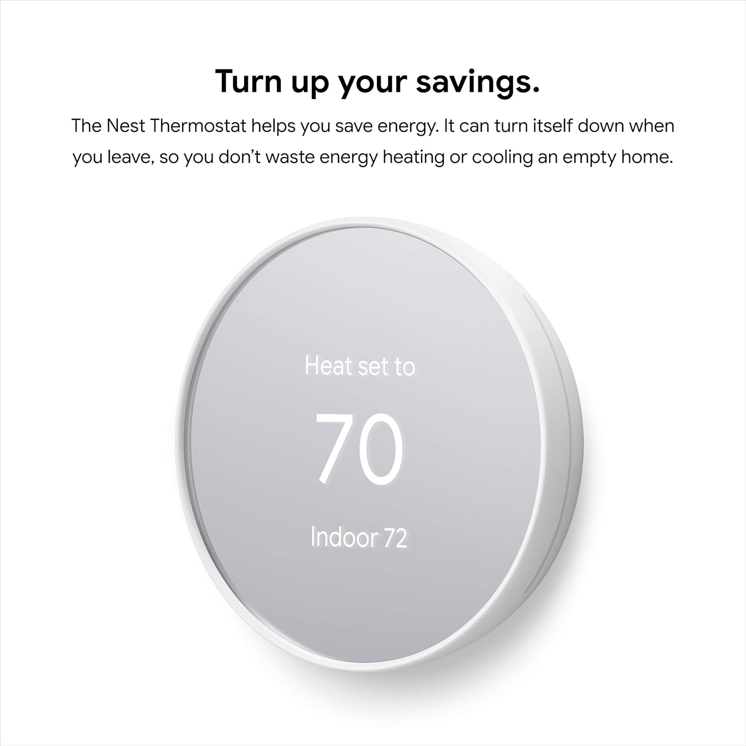 Google Nest Thermostat - Smart Thermostat for Home - Programmable Wifi Thermostat - Snow (Renewed) - Image 2