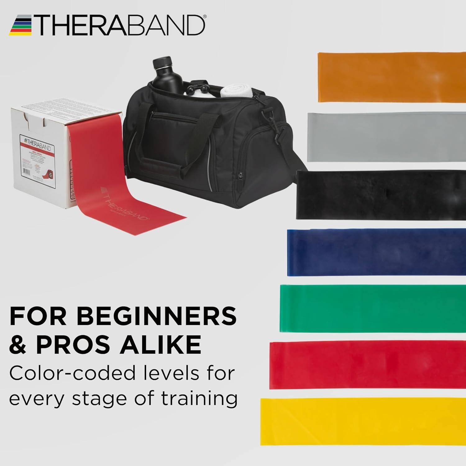 THERABAND Resistance Band, Gold, Max, 25-Yard Roll, Latex-Free, Elastic Band for Exercise, Physical Therapy, Yoga, Pilates, Stretching, Home Workouts, Color-Coded for Easy Resistance Levels - Image 7
