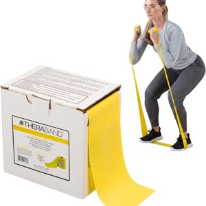 THERABAND Resistance Band, 50-Yard Roll, Latex Elastic Band for Exercise, Stretching, Physical Therapy, Yoga, Pilates, Home Workouts, Cut-to-Length, Color-Coded Levels