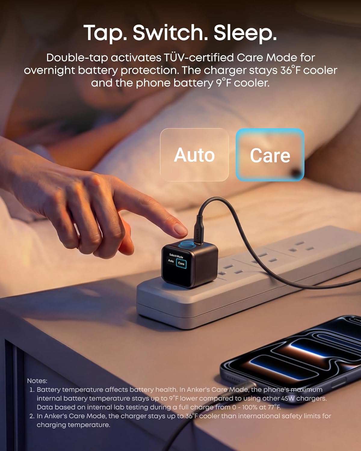 Anker Smart Display Charger, Anker Nano USB C Charger Block, 45W Max GaN Phone Charger,180° Foldable Plug,Smart Recognition,Built-in Care Mode,for iPhone17/16/15(Non-Battery,One USB-C Port,No Cable) - Image 5