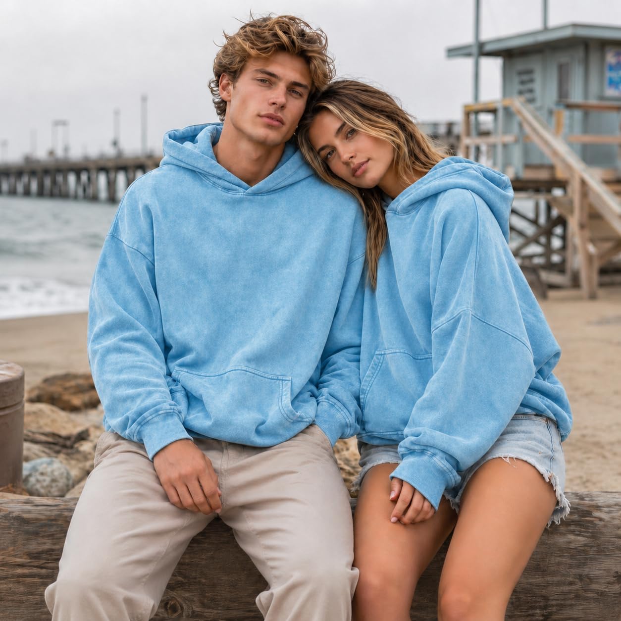 Authentic Acid Wash Hoodie 100% Cotton Oversize, 430gsm Heavyweight Vintage Pullover - Image 6