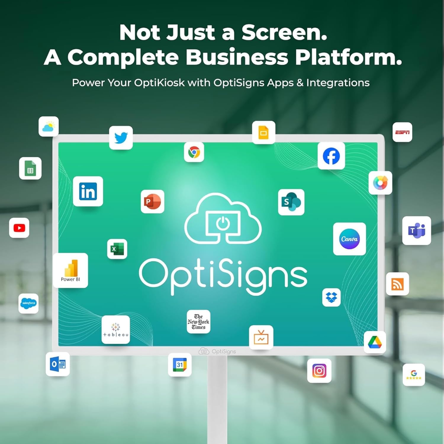 OptiSigns OptiKiosk 32 – Digital Signage Kiosk & Digital Wall Calendar with 32” Touchscreen, Full HD Display, Remote Management, Subscription Required (Wall Mount) - Image 3