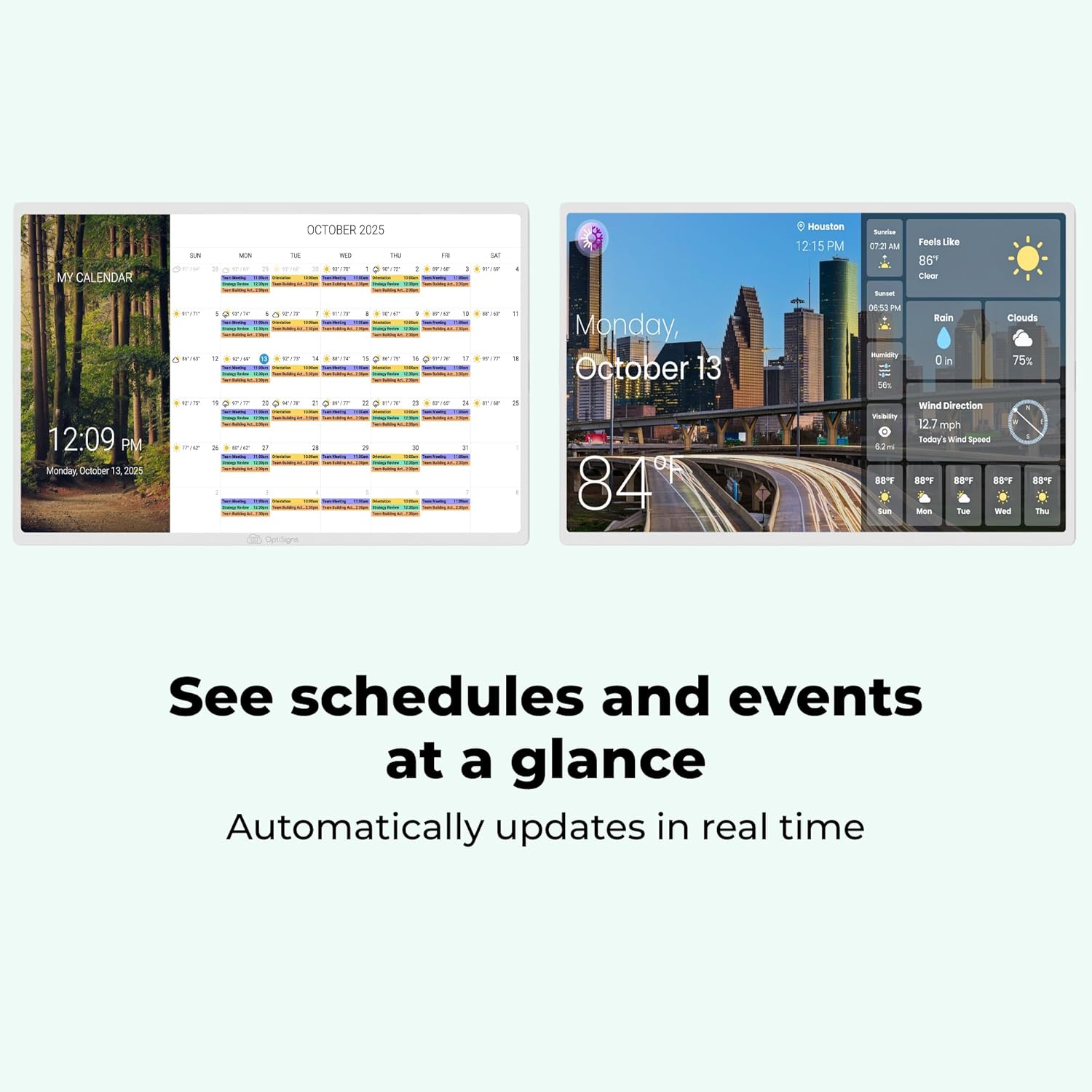 OptiSigns OptiKiosk 32 – Digital Signage Kiosk & Digital Wall Calendar with 32” Touchscreen, Full HD Display, Remote Management, Subscription Required (Wall Mount) - Image 2