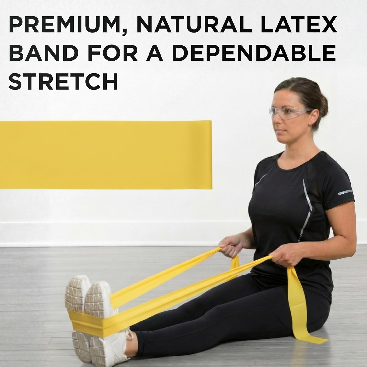 THERABAND Resistance Band, Yellow, Light, 50-Yard Roll, Elastic Band for Strength Training, Stretching, Yoga, Pilates, Physical Therapy, Portable & Cut-to-Length, Color-Coded Levels - Image 4