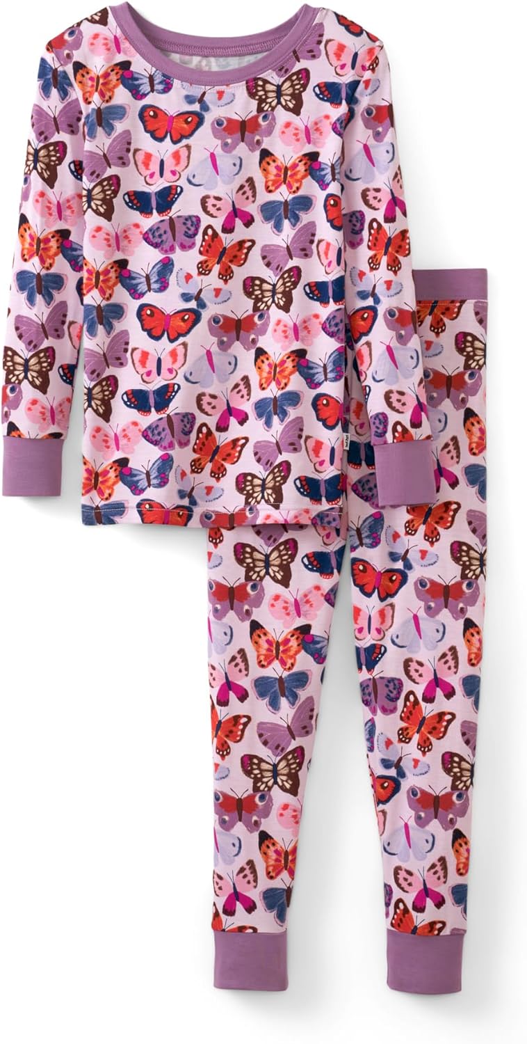 Little Sleepies Two-Piece Pajama Set for Boys & Girls, Soft Viscose from Bamboo Toddler Pajamas for Kids, Family Matching PJs