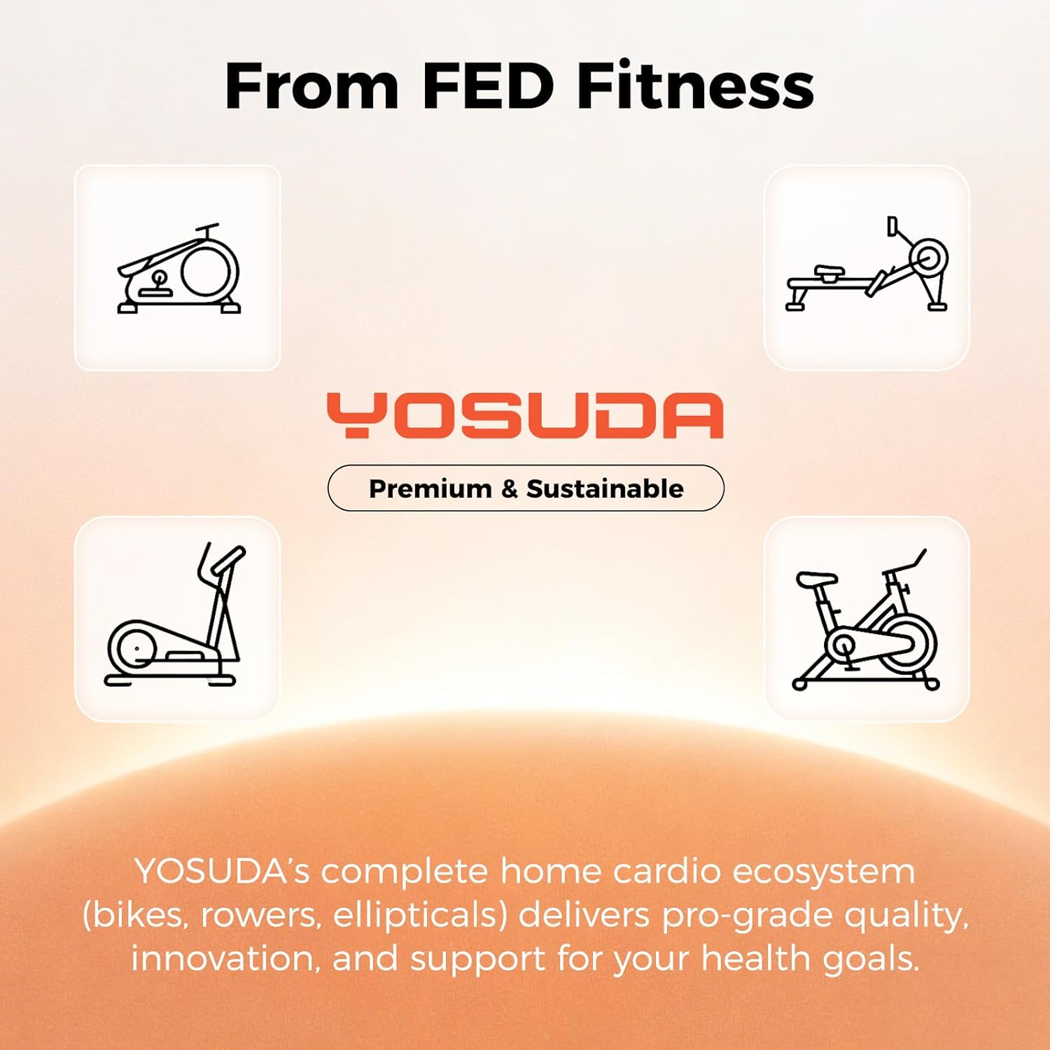 YOSUDA Exercise Bike, Brake Pad Stationary Bike for Home with Exclusive App, Magnetic Indoor Cycling Bike with 300 lb Weight Capacity, Low Noise, Tablet Holder and Fitness Courses for Weight Loss - Image 8