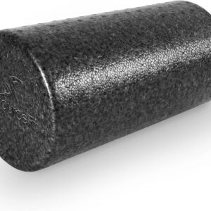 ProsourceFit High Density Foam Rollers 12 – inches long, Firm Full Body Athletic Massage Tool for Back Stretching, Yoga, Pilates, Post Workout Muscle Recuperation, Black