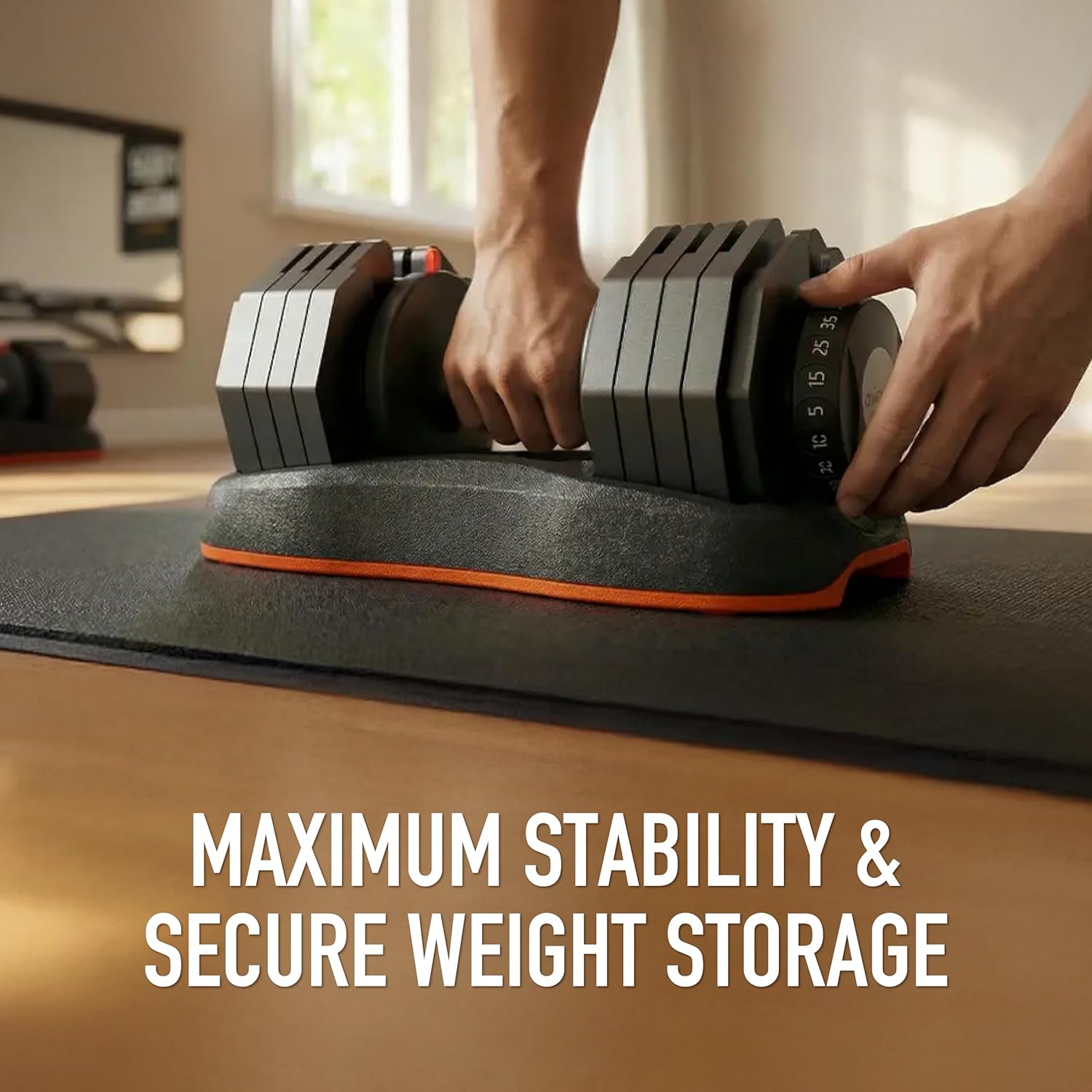ATIVAFIT Adjustable Dumbbell Set of 2, 5–88LB Quick Dial Free Weights with Double Safety Lock, Anti-Slip Steel Handle & Storage Box, Space Saving Home Gym Equipment for Full Body Strength Training, Suitable for Home Fitness Users - Image 5