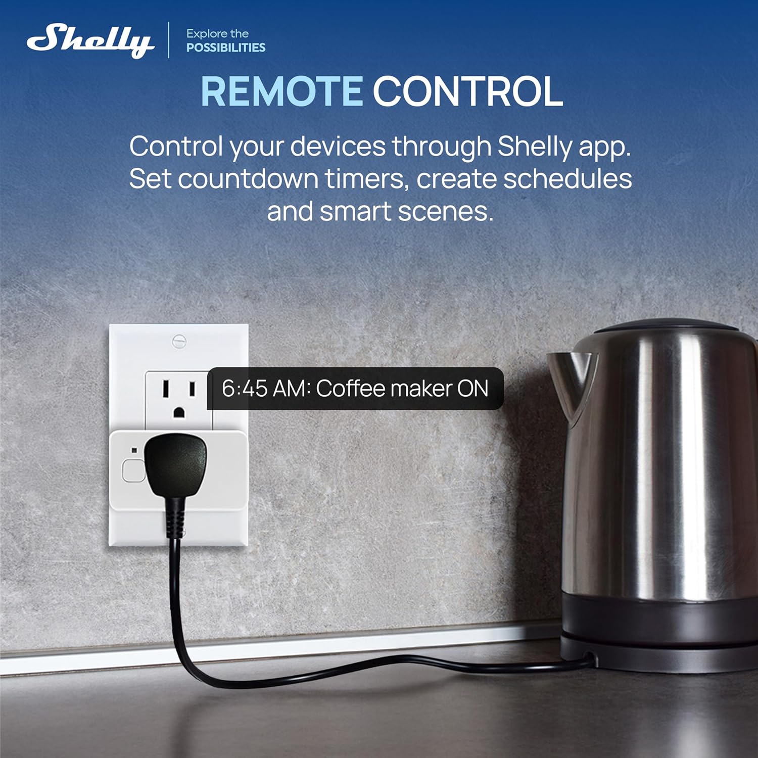 Shelly Smart Plug UL, WiFi, Bluetooth, Zigbee, Matter Outlet with Power Metering, Works with HomeKit, Google Home, Alexa, Home Assistant, Smart Socket, Easy Setup, Remote Control, Plug US Gen4 White - Image 4