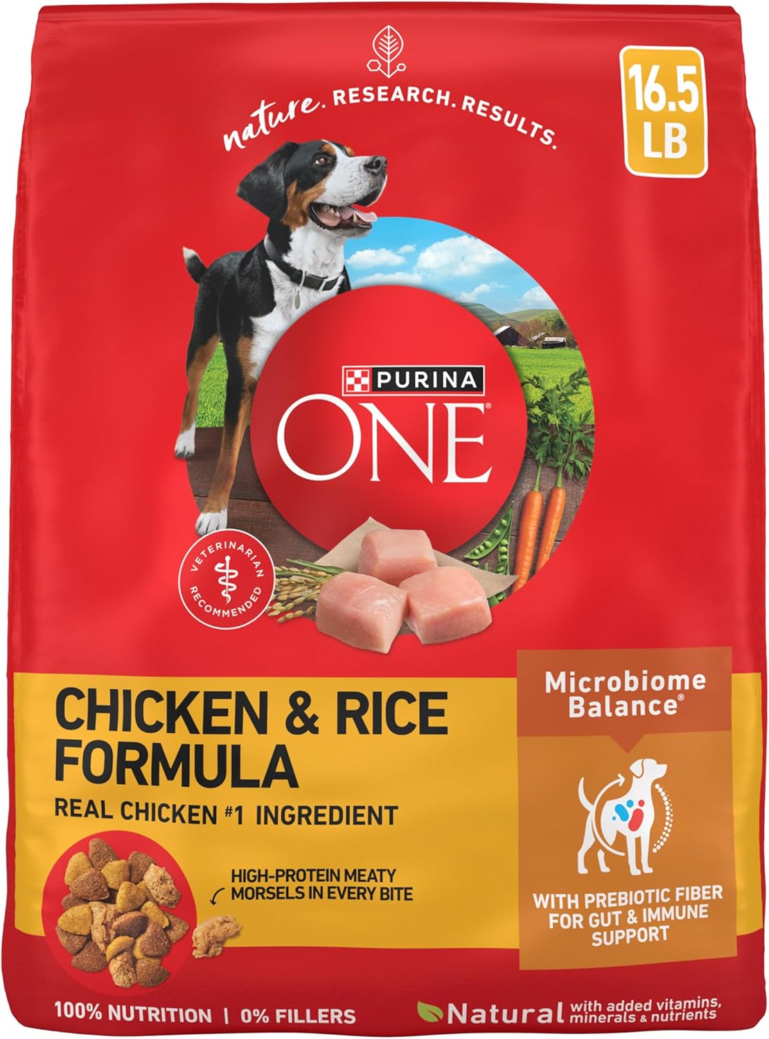 Purina ONE Chicken and Rice Formula Dry Dog Food - 16.5 lb. Bag