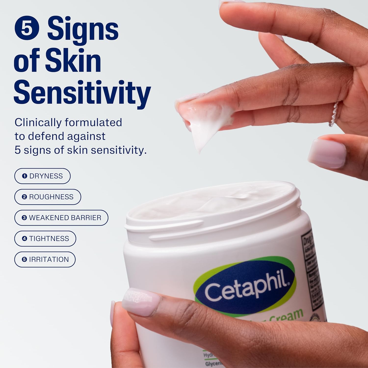 Cetaphil Face & Body Moisturizer, Hydrating Moisturizing Cream for Dry to Very Dry, Sensitive Skin, NEW 20 oz, Fragrance Free, Non-Comedogenic, Non-Greasy (Packaging May Vary) - Image 2