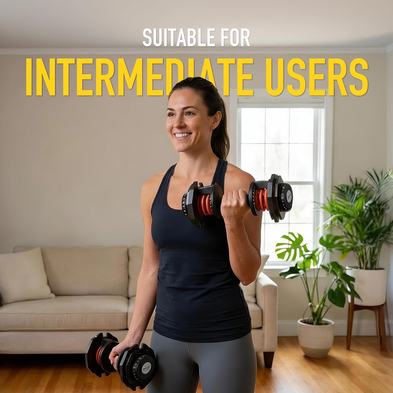 ATIVAFIT Adjustable Dumbbell Set of 2, 5–88LB Quick Dial Free Weights with Double Safety Lock, Anti-Slip Steel Handle & Storage Box, Space Saving Home Gym Equipment for Full Body Strength Training, Suitable for Home Fitness Users - Image 6