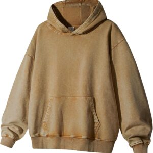 Authentic Acid Wash Hoodie 100% Cotton Oversize, 430gsm Heavyweight Vintage Pullover