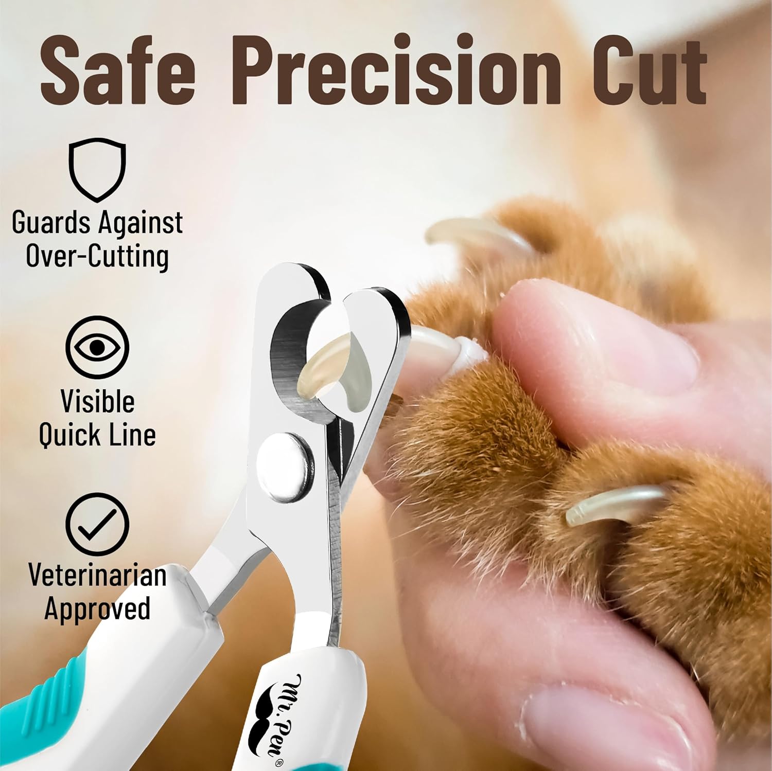 Mr. Pen- Cat Nail Clipper, Stainless Steel, Professional Sharp Cat Claw Trimmer for Small and Medium Cats, Pet Nail Clipper with Sturdy Non Slip Handle - Image 2