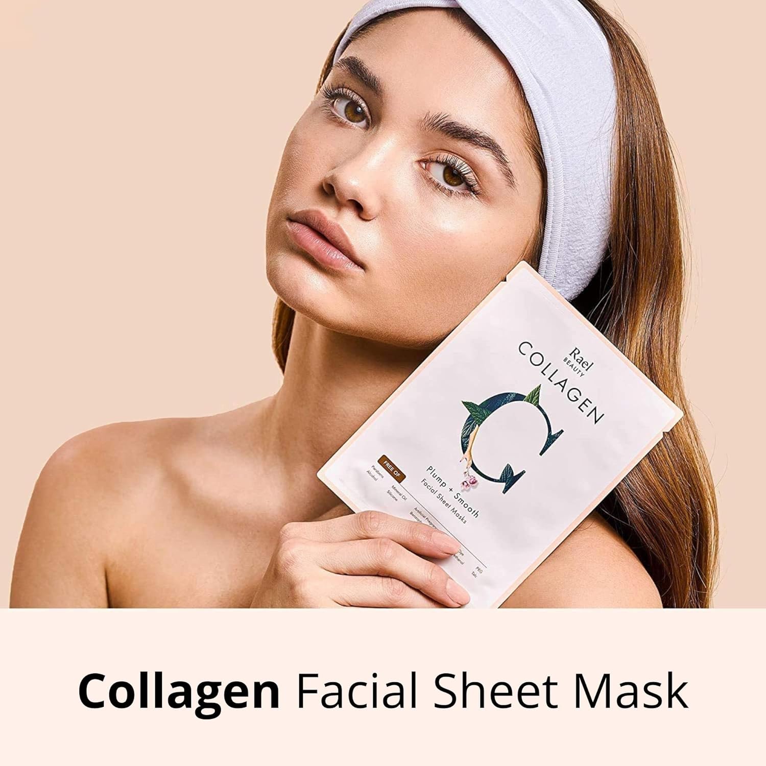 Rael Face Mask Skin Care, Collagen Face Masks - Bamboo Facial Sheet Mask, Korean Skincare, with Collagen Essence and Fruit Extracts, Nourishing and Hydrating, All Skin Types (Collagen, 5 Sheets) - Image 5